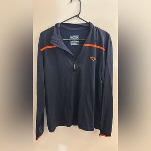 Callaway Men's Dark Blue Windbreaker with Bright Orange Details